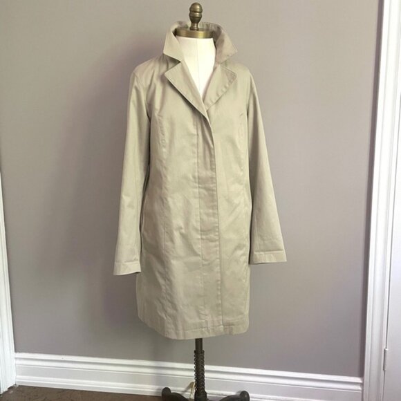🛑 Burberry Straight Mid-Length Light Trench Coat - 6/Small - Picture 13 of 14